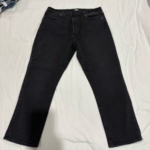 PAIGE Women's Straight Leg Black Jeans